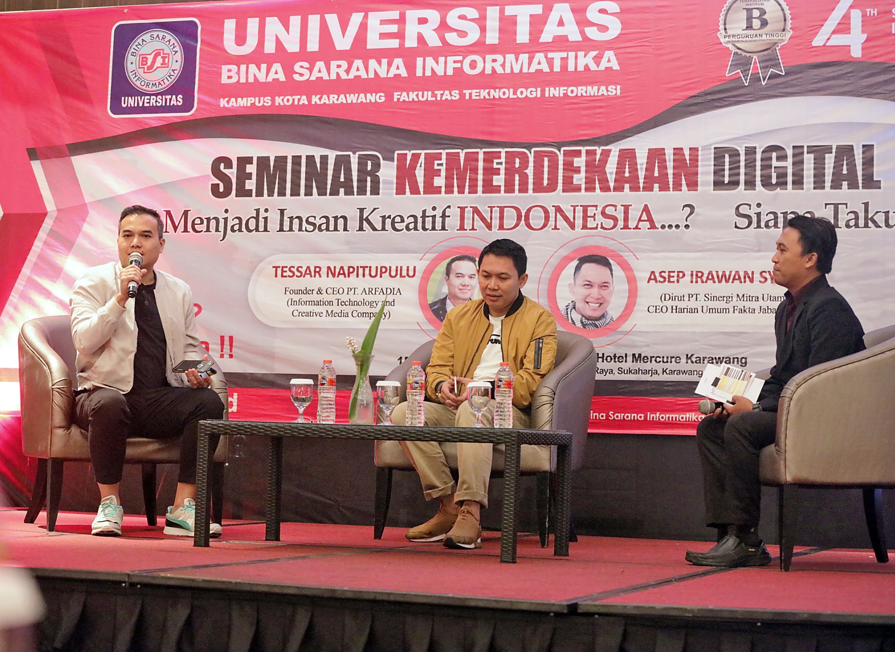 Tessar Napitupulu at the UBSI Seminar Kemerdekaan Digital, 2019