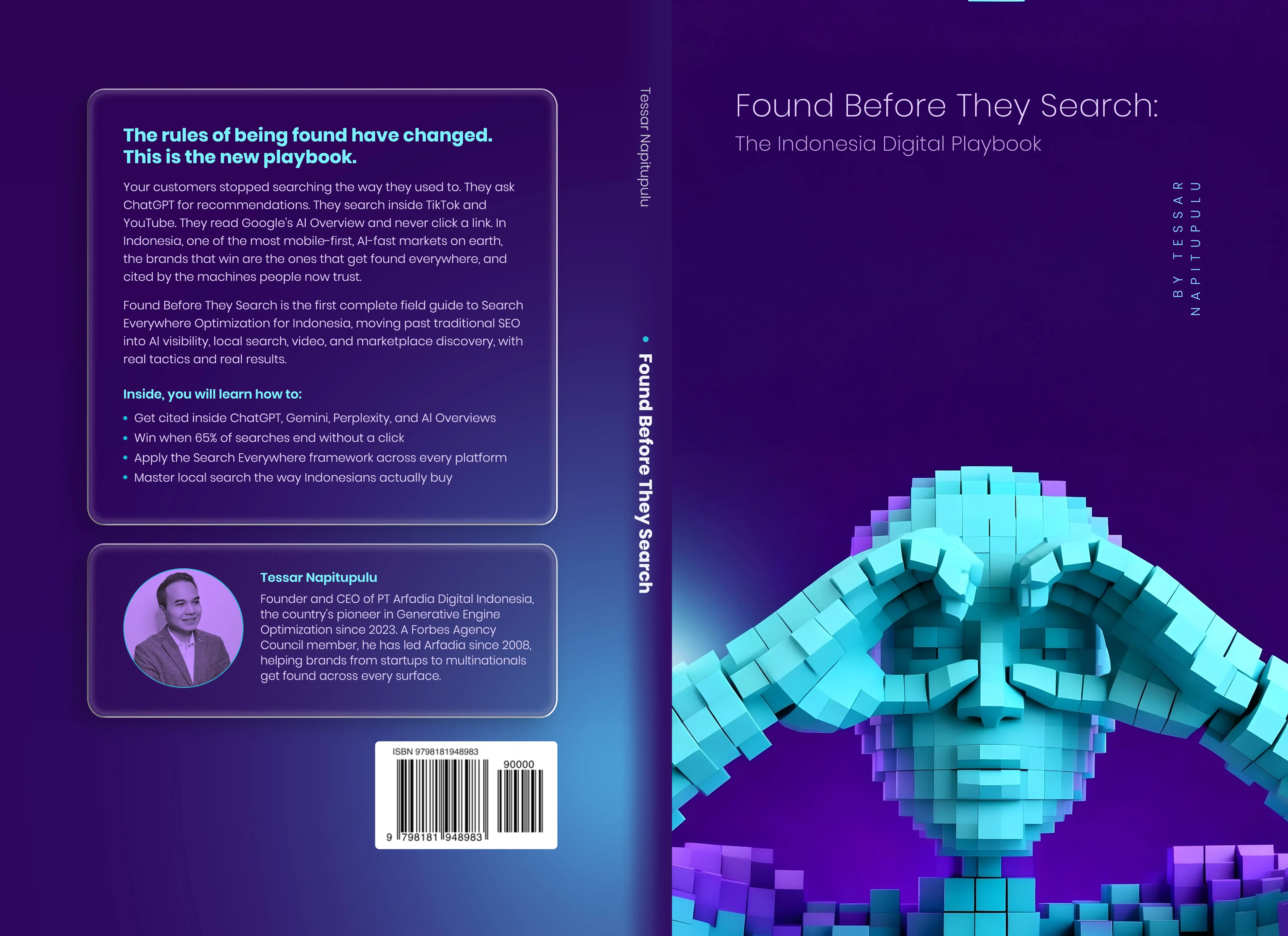 Hardcover Found Before They Search, sampul depan dan belakang, karya Tessar Napitupulu
