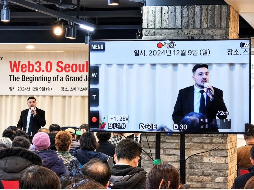 Nicolas Magor speaking at Web3.0 Seoul Tour Salon, Seoul, December 2024 Nicolas Magor speaking at Web3.0 Seoul Tour Salon, Seoul, December 2024