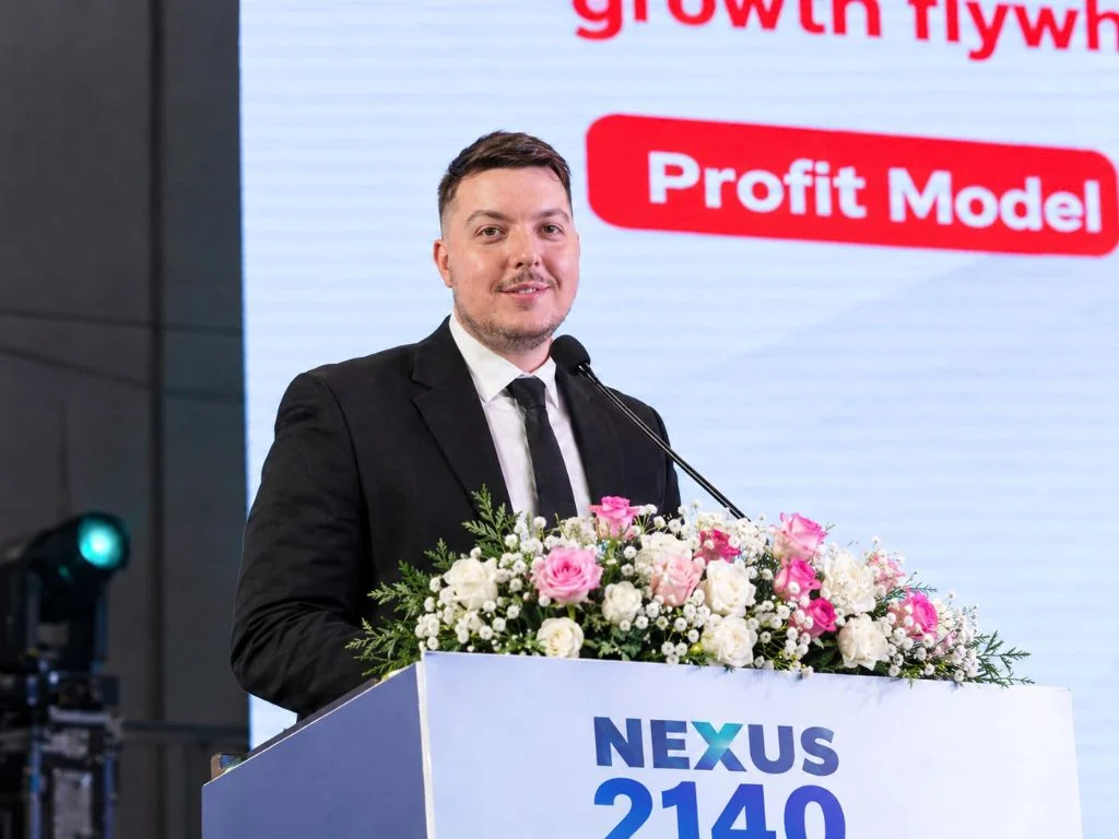 Nicolas Magor speaking at NEXUS 2140 AI Web3 Ecom Global Expo, Korea, 2025 Nicolas Magor speaking at NEXUS 2140 AI Web3 Ecom Global Expo, Korea, 2025