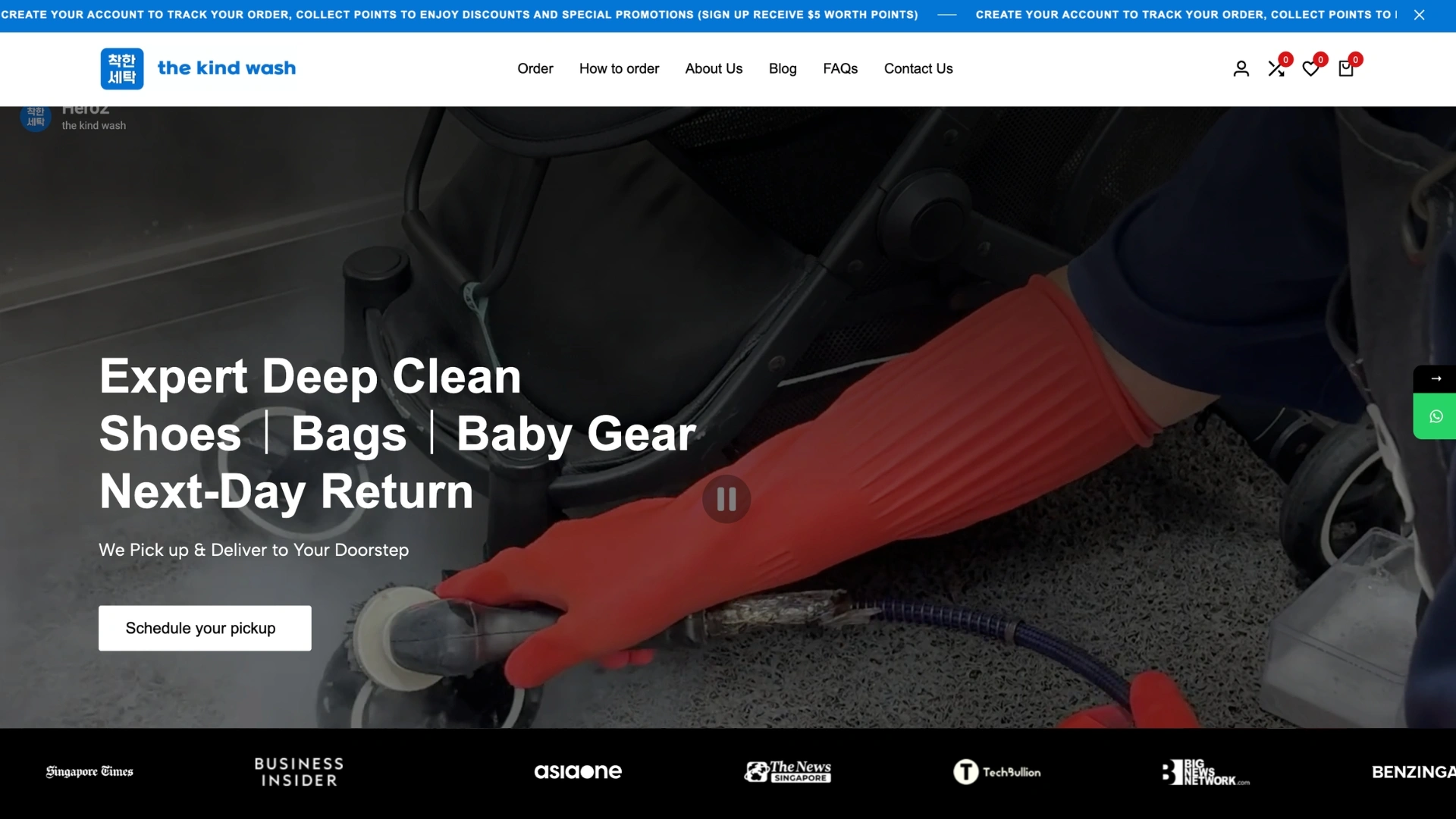 The Kind Wash custom WooCommerce homepage built by Arfadia